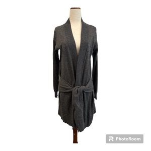 Sandro Open Front Tie Long Cardigan